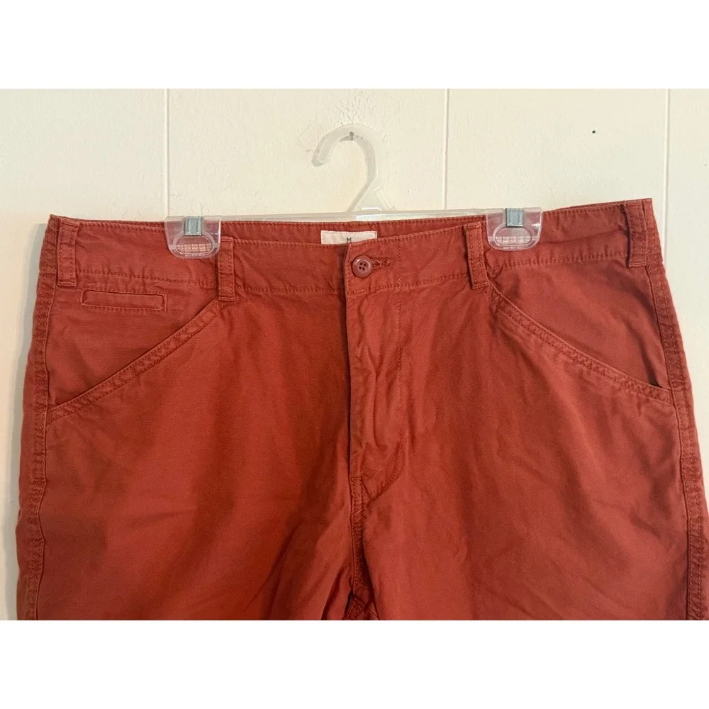 Mutual Weave Chino Shorts Mens 36 Rust Orange Cotton‎ Stretch Flat Front Casual